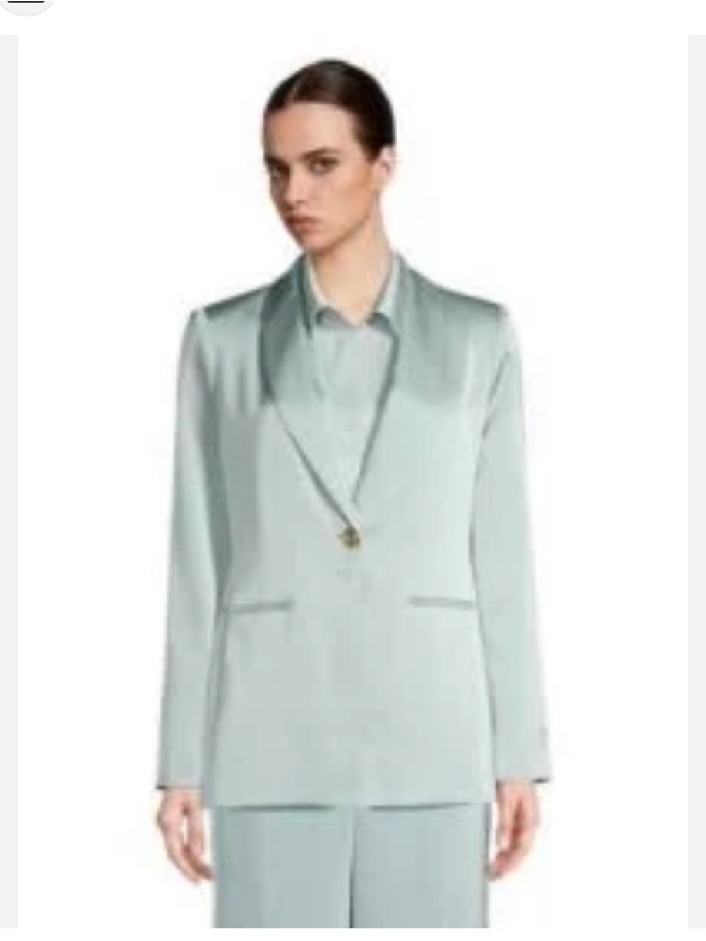 Women’s Mint Single-Button Donna Karan Blazer - size 6 (as is worn)